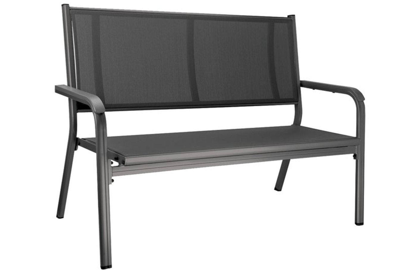 KETTLER BasicPlus Panca 2 posti, antracite/antracite, Alu/Textilene, 140x65cm, 0301211-7000 10708_2__1
