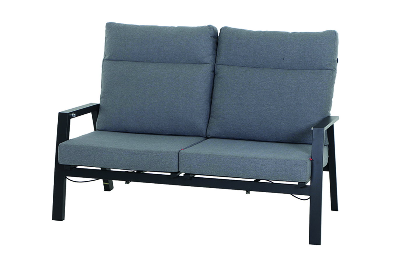 SIENA GARDEN Valencia Divano a 2 posti, antracite opaco, Alu/Ranotex, 152 x 82 x 99 cm, regolabile continuamente, cuscini inclusi 29036__1
