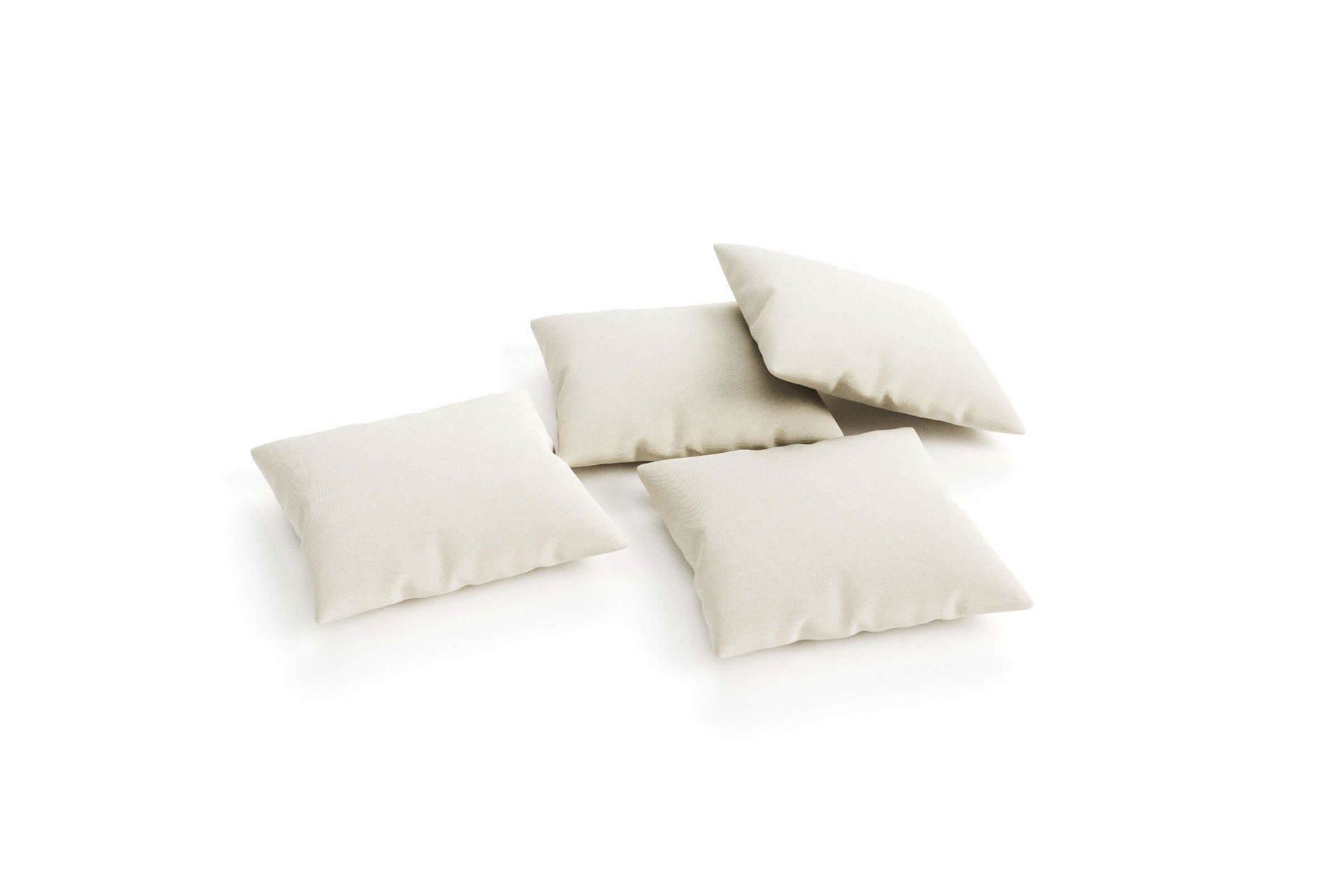 OUTFLEXX Cuscino Set da 4, desert/beige, 45 x 45 cm