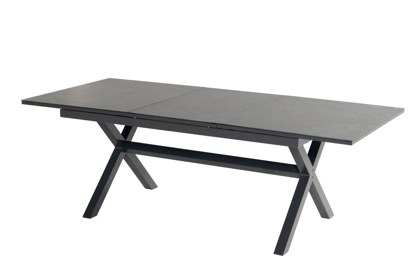 HARTMAN Xanadu Tavolo allungabile, xerix, alluminio/vetroceramica, 160/220x100cm, struttura a X 22435__1
