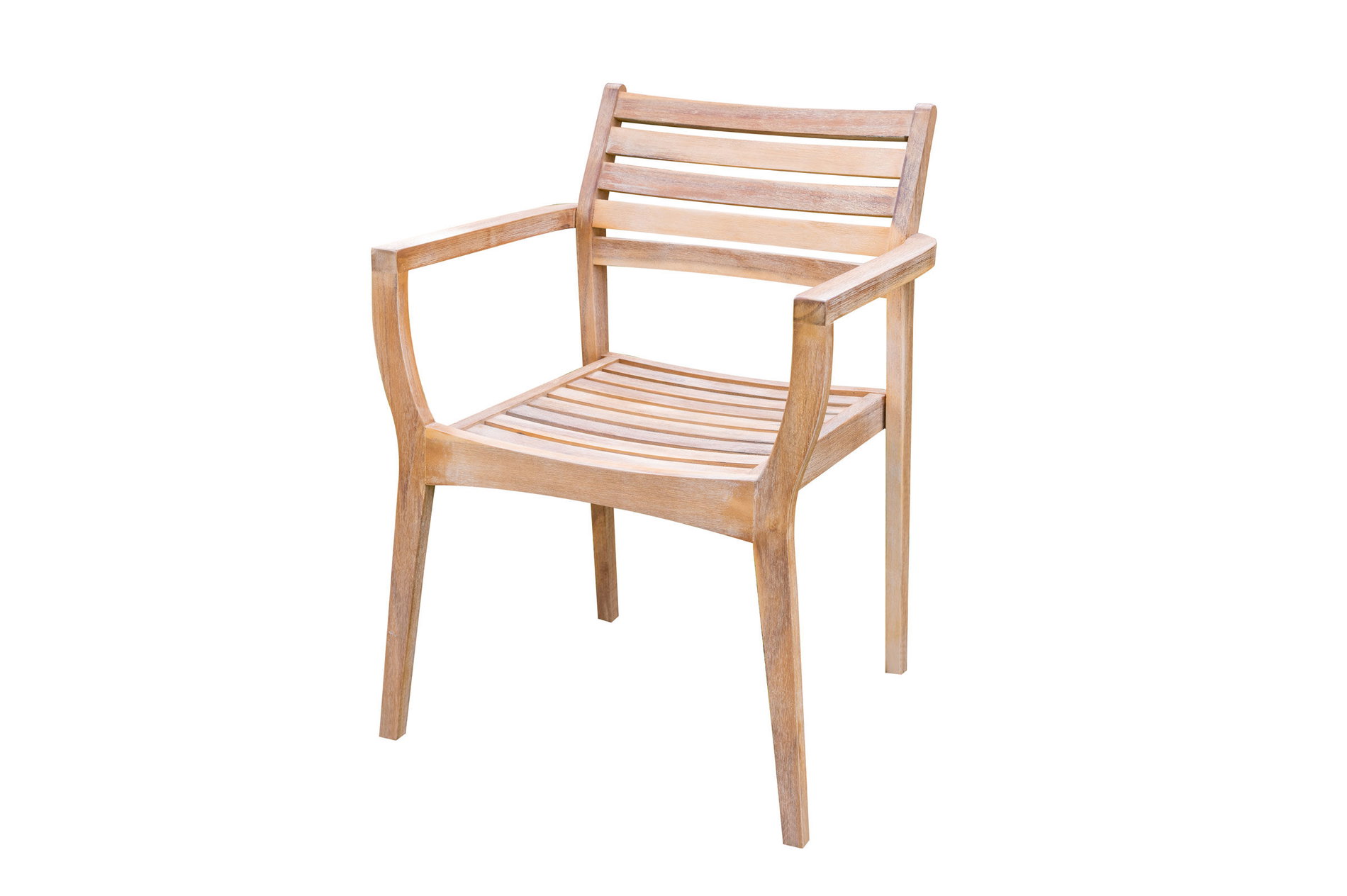 OUTFLEXX Poltrona con braccioli, naturale/beige, Acacia, 60 x 55 x 84 cm, impilabile, Prodotto certificato FSC® 21917__1