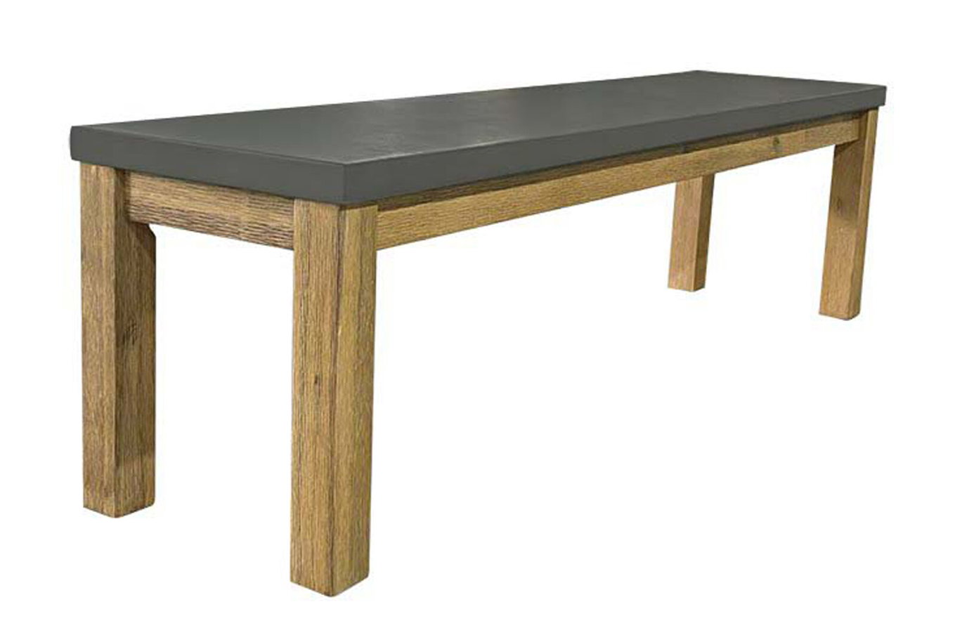 Panca OUTFLEXX, grigio, fibrocemento / legno di acacia, 160x40x25cm 30839__1