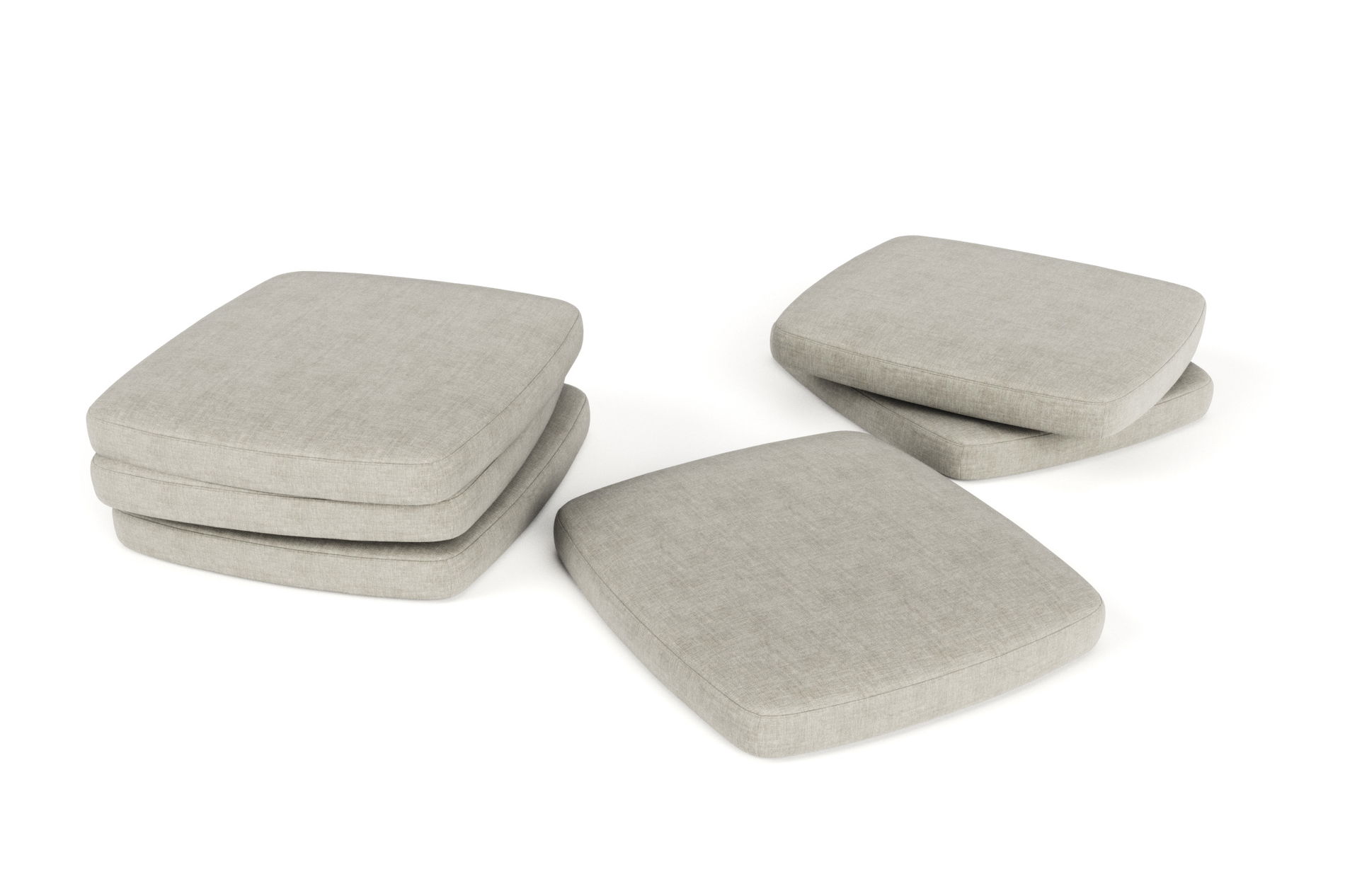 Set di 6 cuscini da seduta OUTFLEXX, desert/beige, 51 x 51 cm