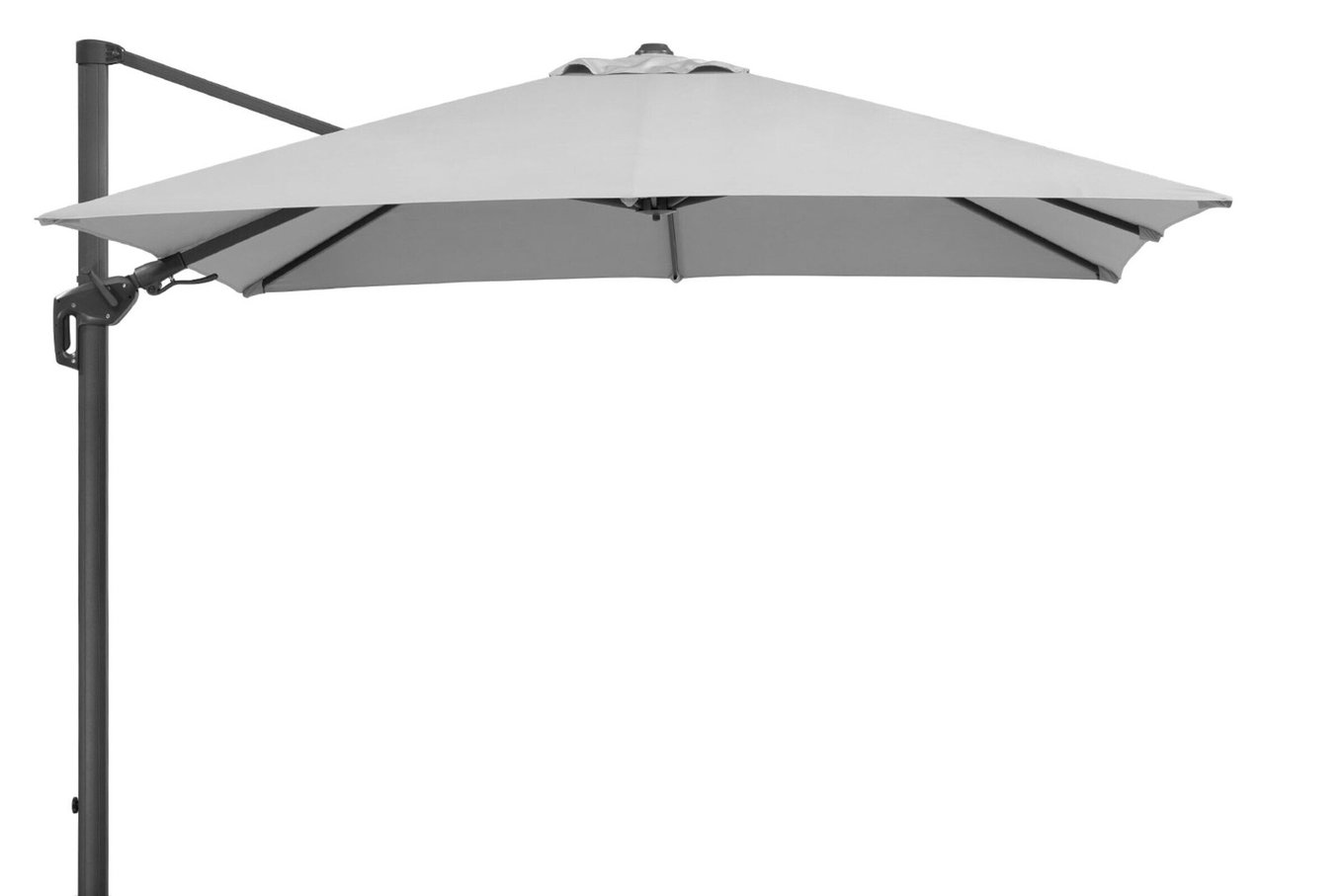 SCHNEIDER Rhodos Twist Ombrellone decentrato, grigio argento, quadrato, 300 x 300 cm 21287__1