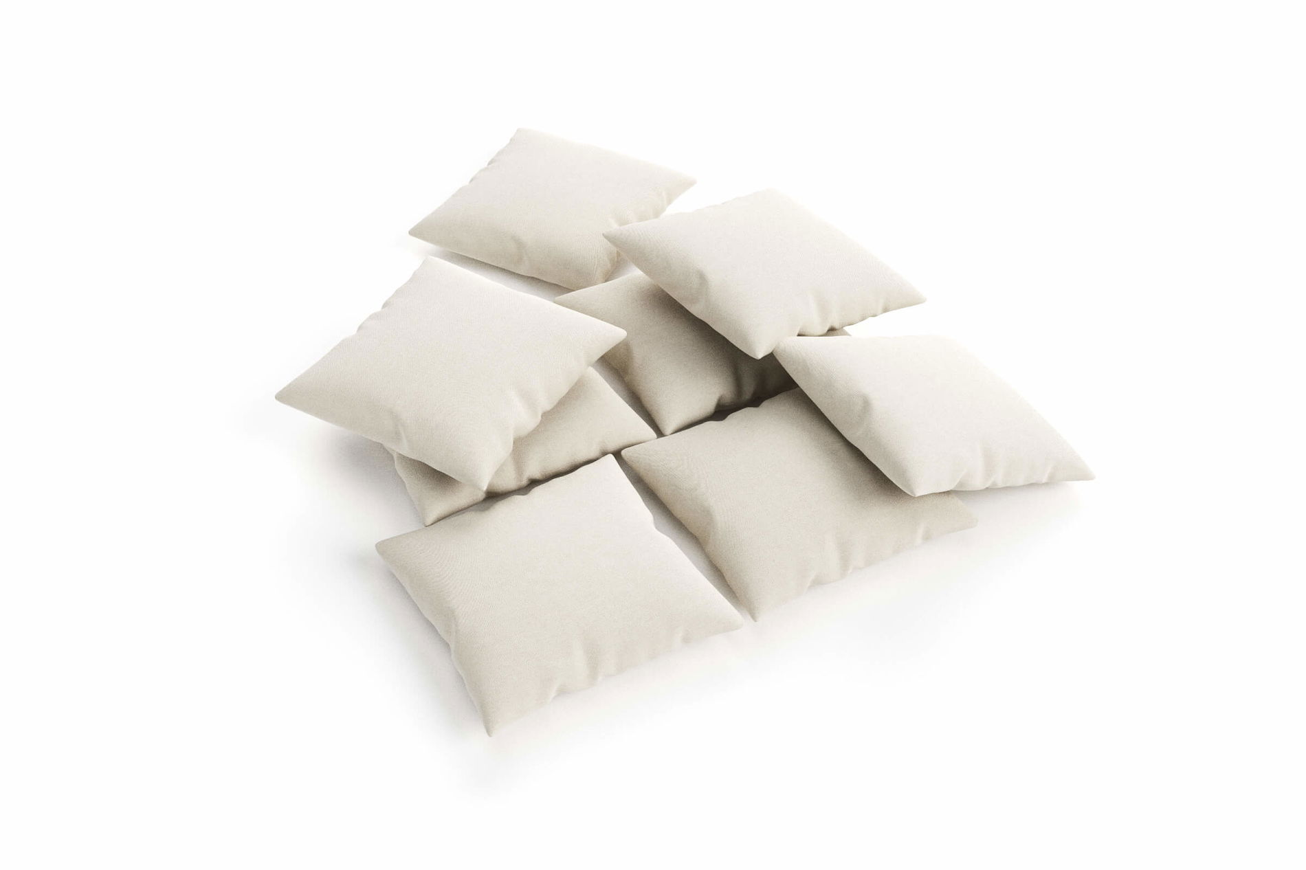 OUTFLEXX Set di 8 Cuscini, desert/beige, 45 x 45 cm