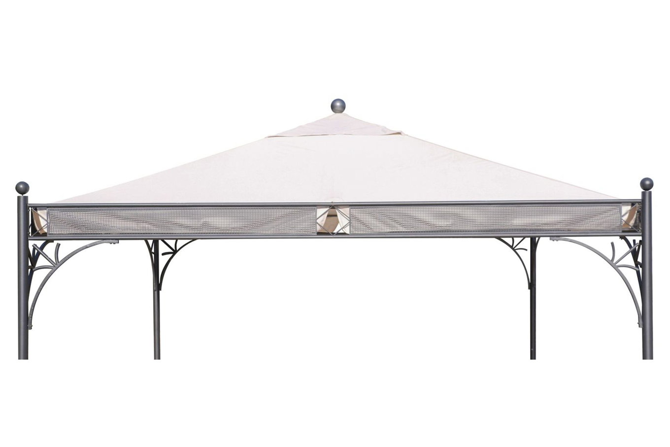 OUTFLEXX Tetto di ricambio per gazebo Siena Garden Korfu, naturale, poliestere rivestito PU, 350x350cm 18343__1