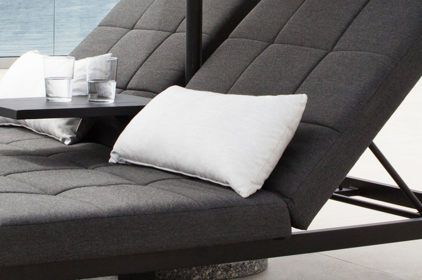 OUTFLEXX Cuscino schienale Lounge, 3966 marble, Sunbrella, 30 x 60 cm, idrorepellente 20828__1