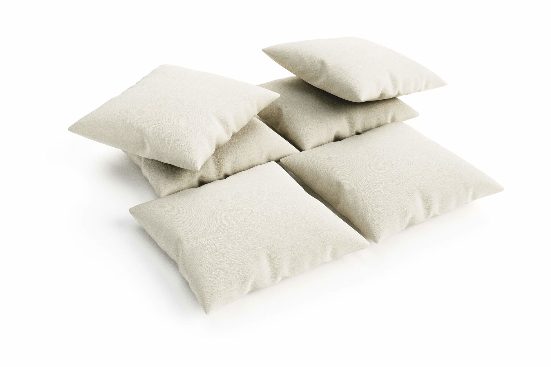 OUTFLEXX Cuscini Set da 6, desert/beige, 45 x 45 cm