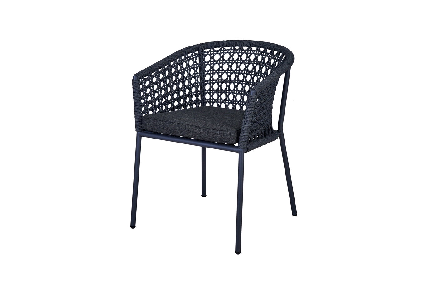 OUTFLEXX Zui Sedia da pranzo, antracite, Alu/Rope, 66 x 64 x 85 cm, incl. cuscino con cerniera 23537__1