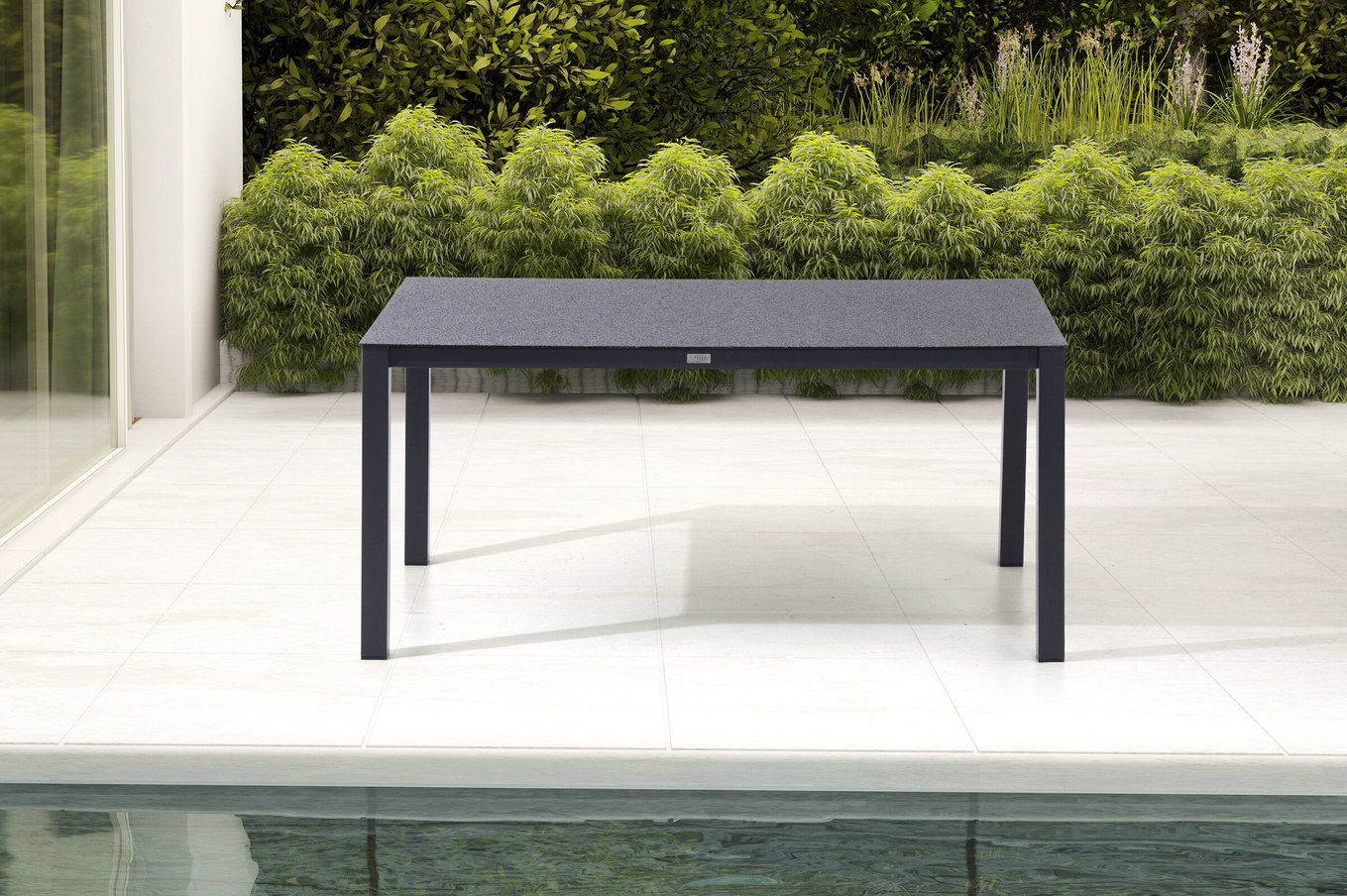 OUTFLEXX Tavolo da pranzo, antracite opaco, Alluminio/Spraystone, 160x95 cm 24109__1