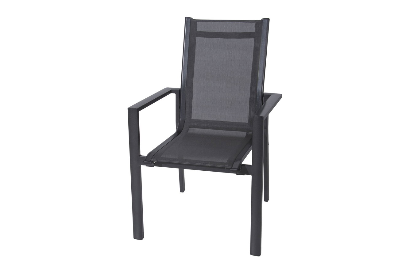 OUTFLEXX Sedia impilabile, antracite/grigio, Alluminio/Textilene, 65 x 60 x 94 cm 21314__1