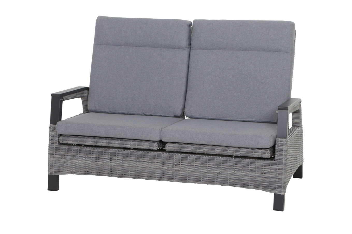 SIENA GARDEN Solea Divano, antracite/blu, alluminio, 151,5x85x97 cm, regolabile in modo continuo 23706__1