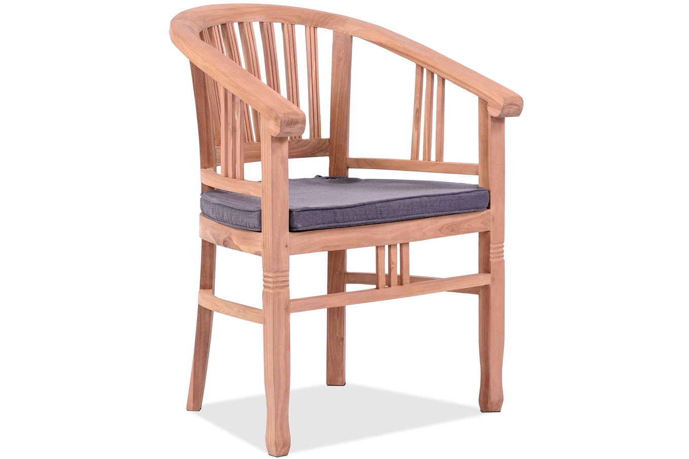 OUTFLEXX Poltrona con braccioli, naturale, legno di teak, 61x60x84cm, incl. cuscino 16073__1
