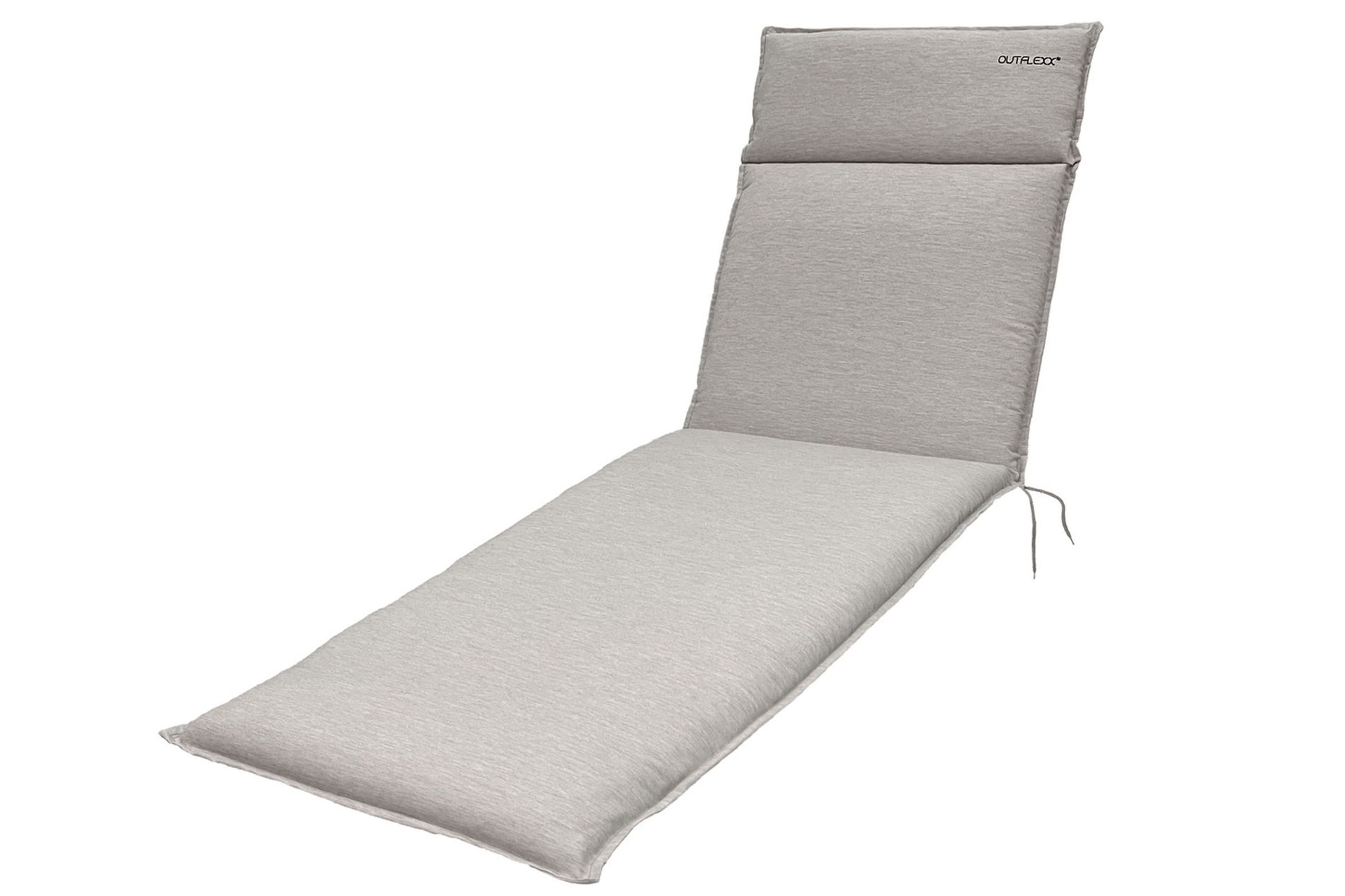 Cuscino OUTFLEXX Green per lettini da sole, nature, poliestere riciclato, 195 x 60 x 6 cm, resistente, resistente alle intemperie, sostenibile