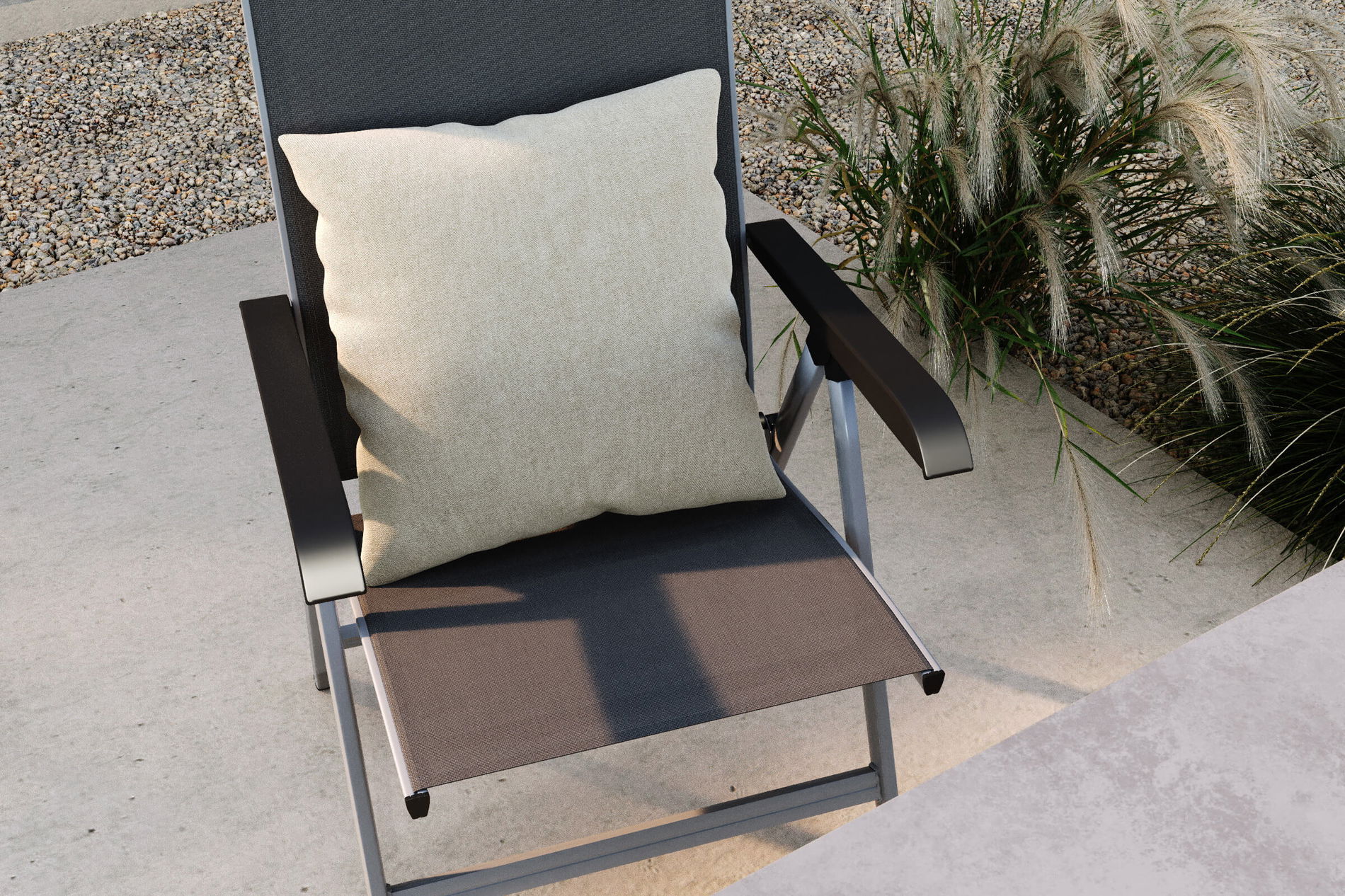 Cuscino OUTFLEXX, desert/beige, poliestere, 45 x 45 cm, facile da curare, antimacchia, ad asciugatura rapida, fodera lavabile