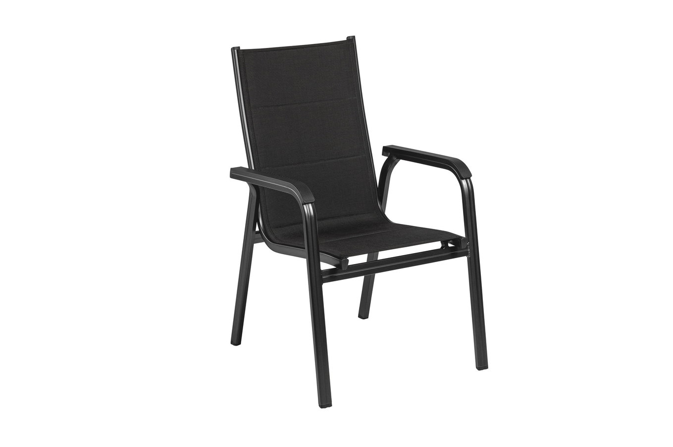 KETTLER BasicPlus Padded Sedia impilabile, antracite, Alu/Textilene, 0301202-9400, impilabile 22512__1