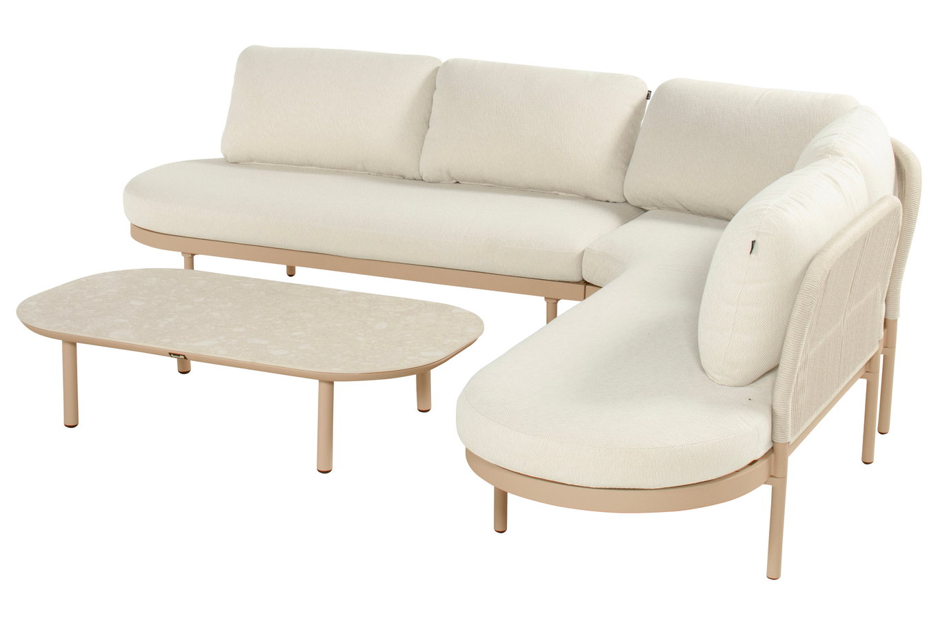 HARTMAN Shades of Colour salotto da giardino, cappuccino/beige, Alluminio/Poliestere/Intreccio in corda, incl. cuscini 81421__1