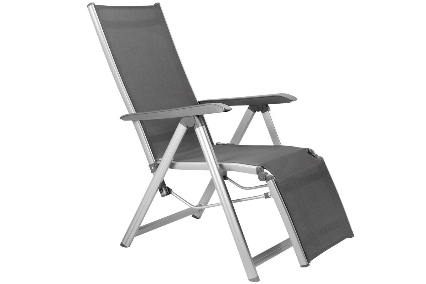 KETTLER BasicPlus Poltrona relax, argento/antracite, Alluminio/Textilene, 90 x 61 x 44 cm, 0301216-0000 10706_1__1