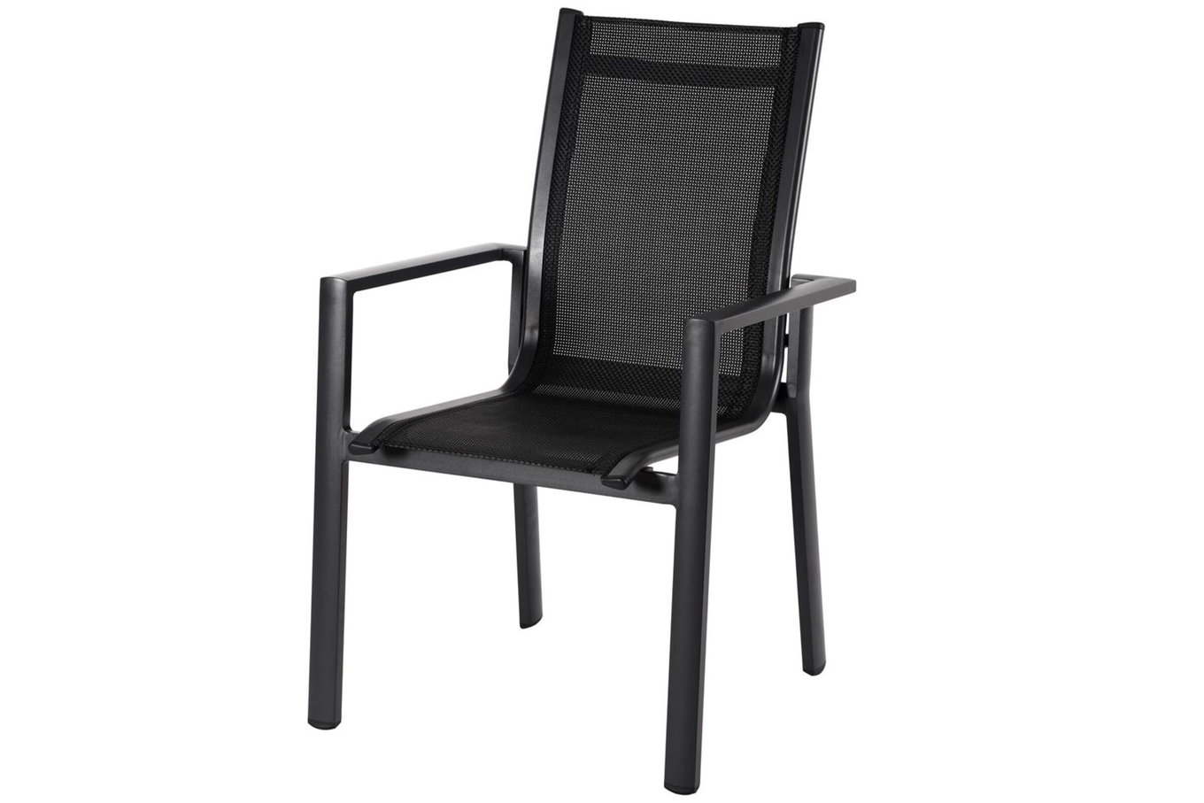 OUTFLEXX Sedia impilabile, antracite opaco/nero, alluminio/textilene, 60x69x93,5cm 18342__1
