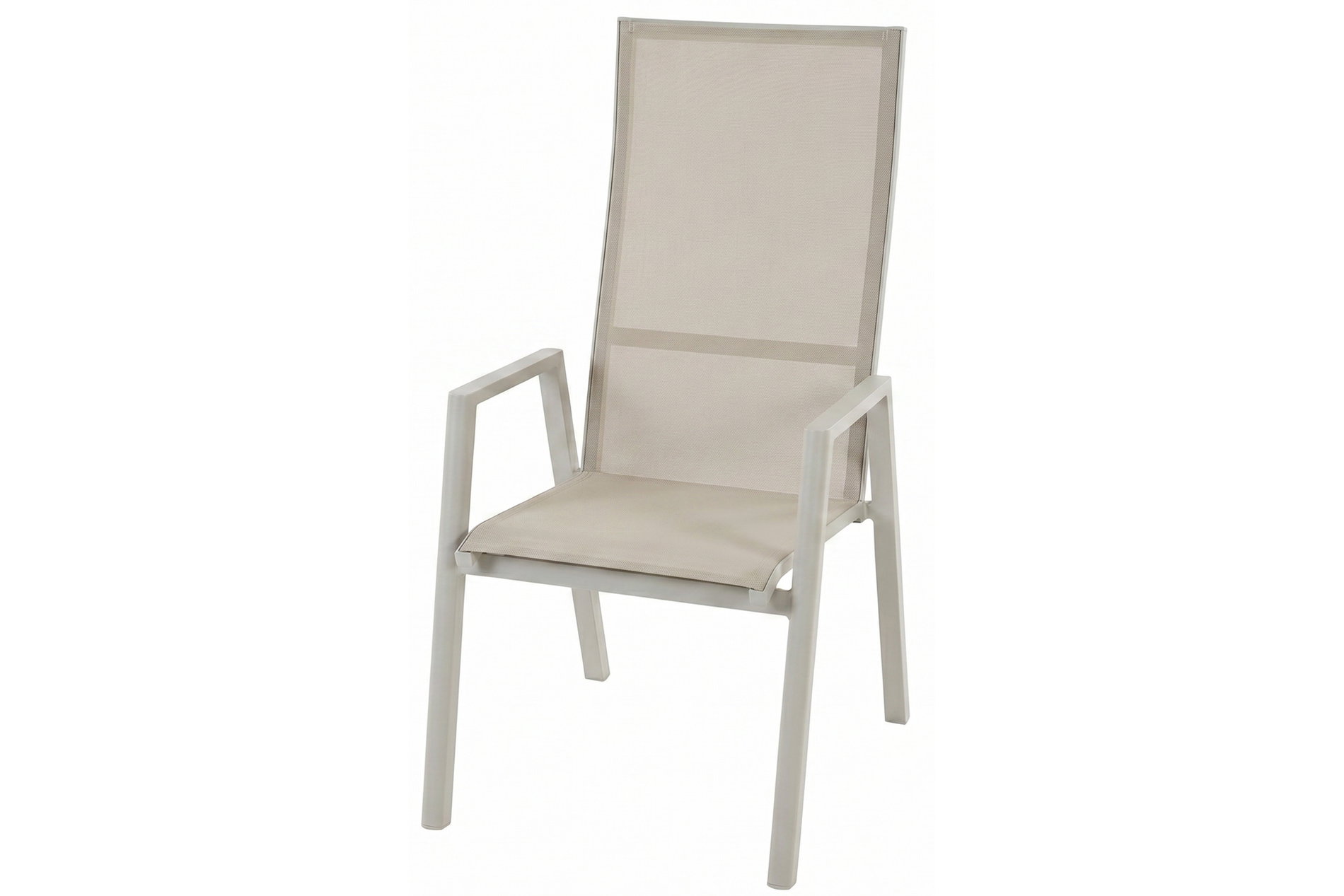 Poltrona SIENA GARDEN Bologna Move, grigio seta/taupe, alluminio e tessuto, 77 x 56,5 x 113 cm, angolazioni regolabile in continuo