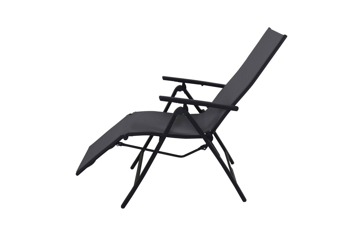 VILLANA Sylvania Poltrona relax, antracite/grigio, alluminio/textilene, 67 x 58 x 110 cm, pieghevole 19808__1