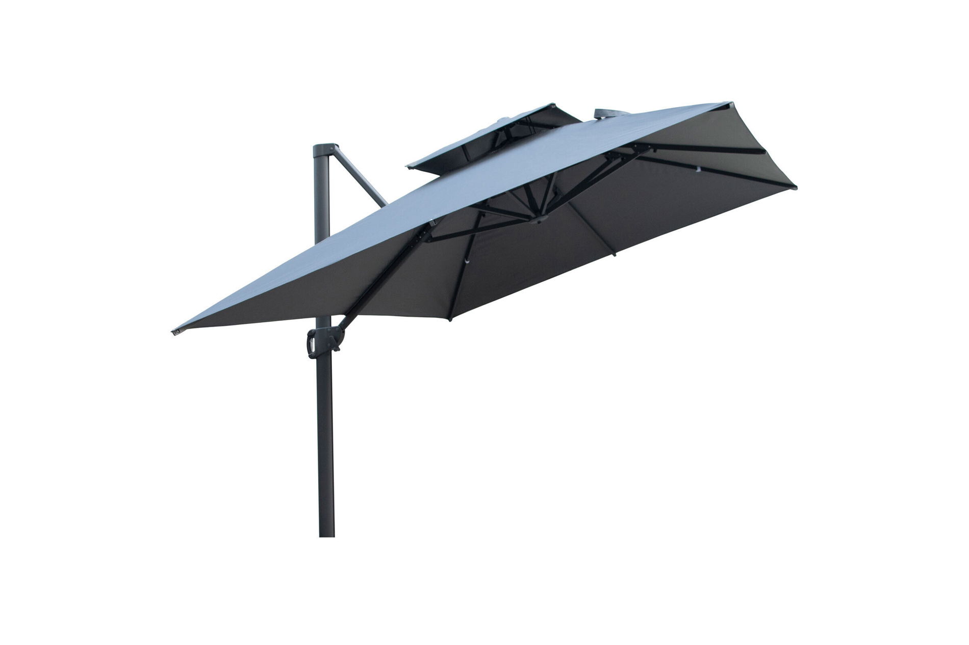 OUTFLEXX Sydney Ombrellone decentrato, antracite, Alluminio/Poliestere, 300 x 300 cm