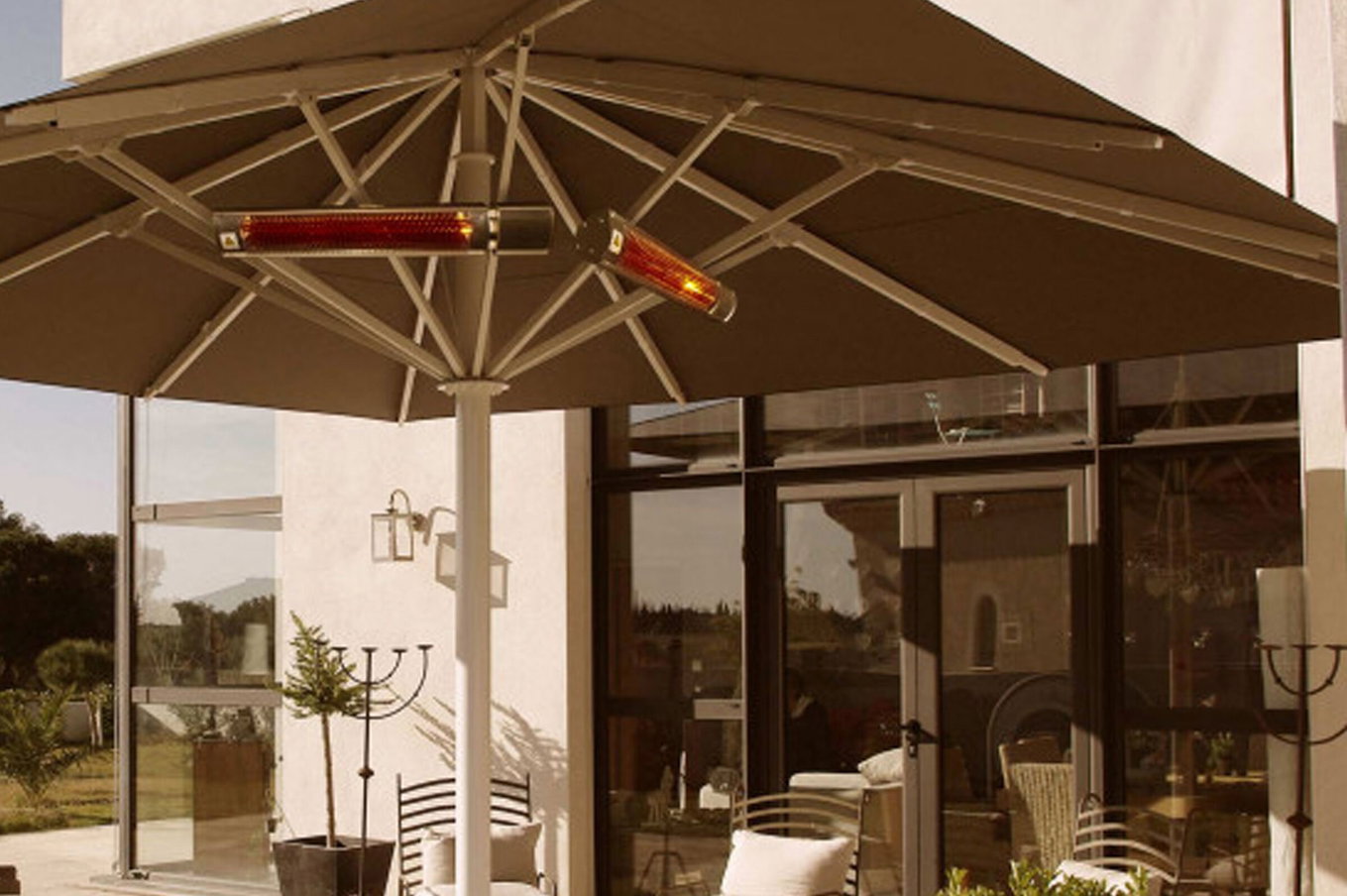 OUTTECH XD-Y Stufa radiante, argento, alluminio, 67,5 x 10,5 x 7,2 cm, resistente alla polvere e all'acqua, telecomando con 2 livelli 21295__1