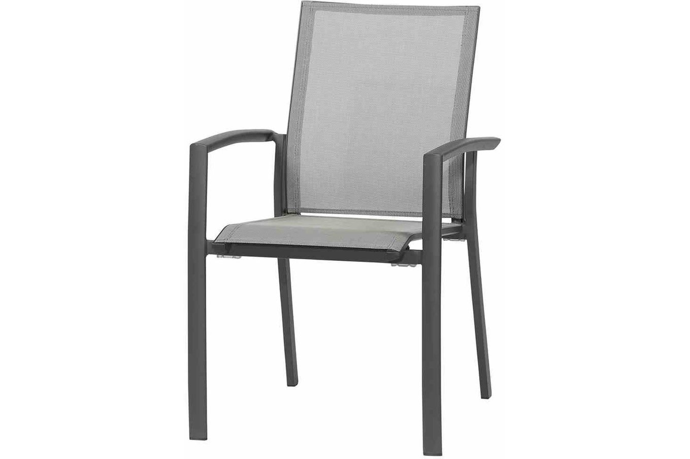 SIENA GARDEN Sedia impilabile Velia, Alluminio/Ranotex, 66 x 56 x 89 cm, antracite 17135_1__1